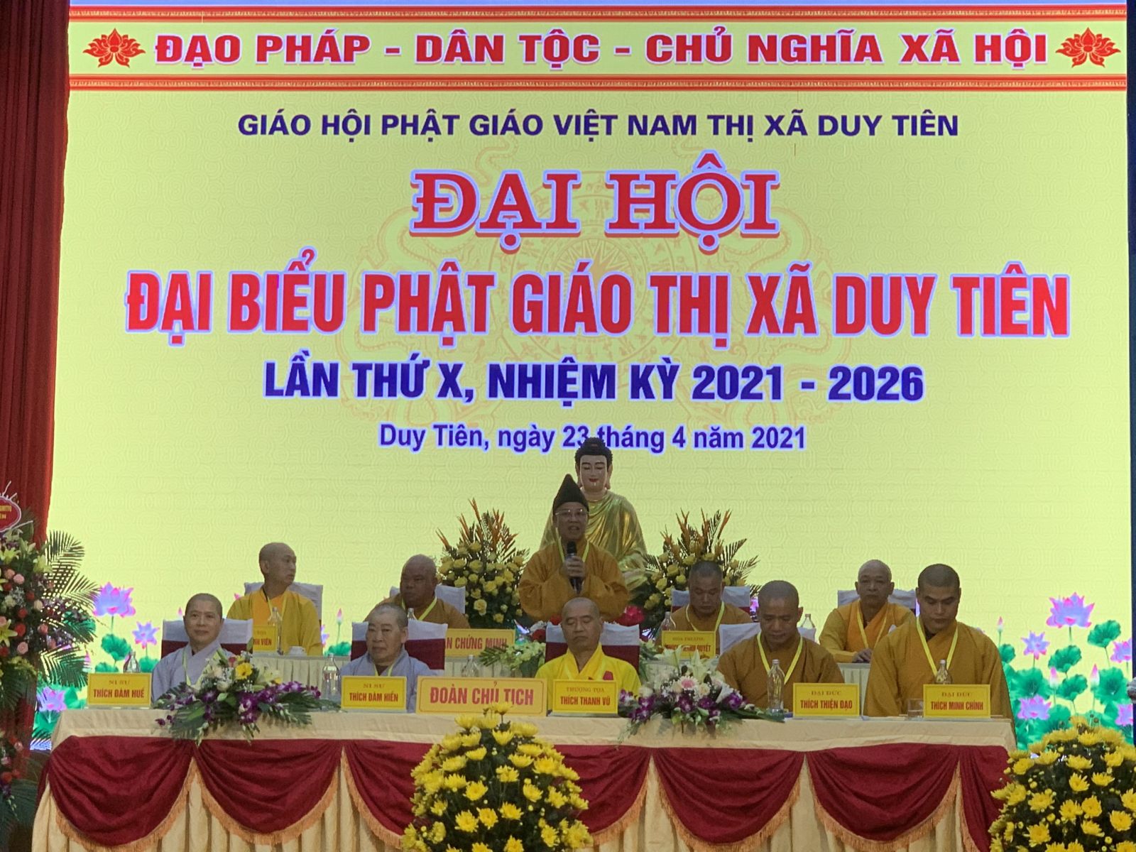 Thị xã Duy Tiên: Đại hội đại biểu Phật giáo Thị Xã  Duy Tiên lần thứ X nhiệm kỳ 2021 - 2026.  