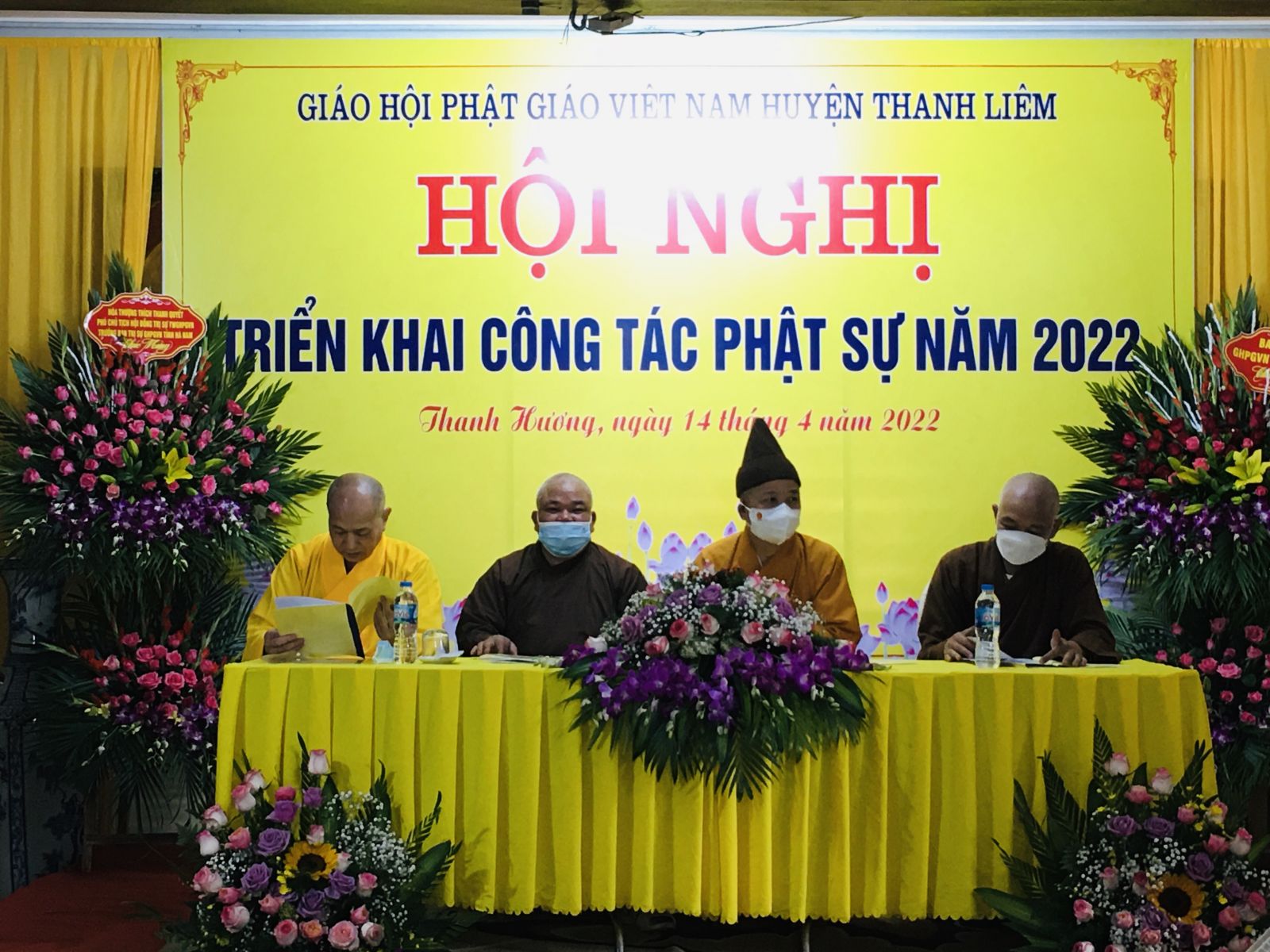 Huyện Thanh Liêm:Hội Nghị Triển khai công tác Phật sự 2022 và quyết định chuẩn y nhân sự BTS GHPGVN huyện Thanh Liêm.