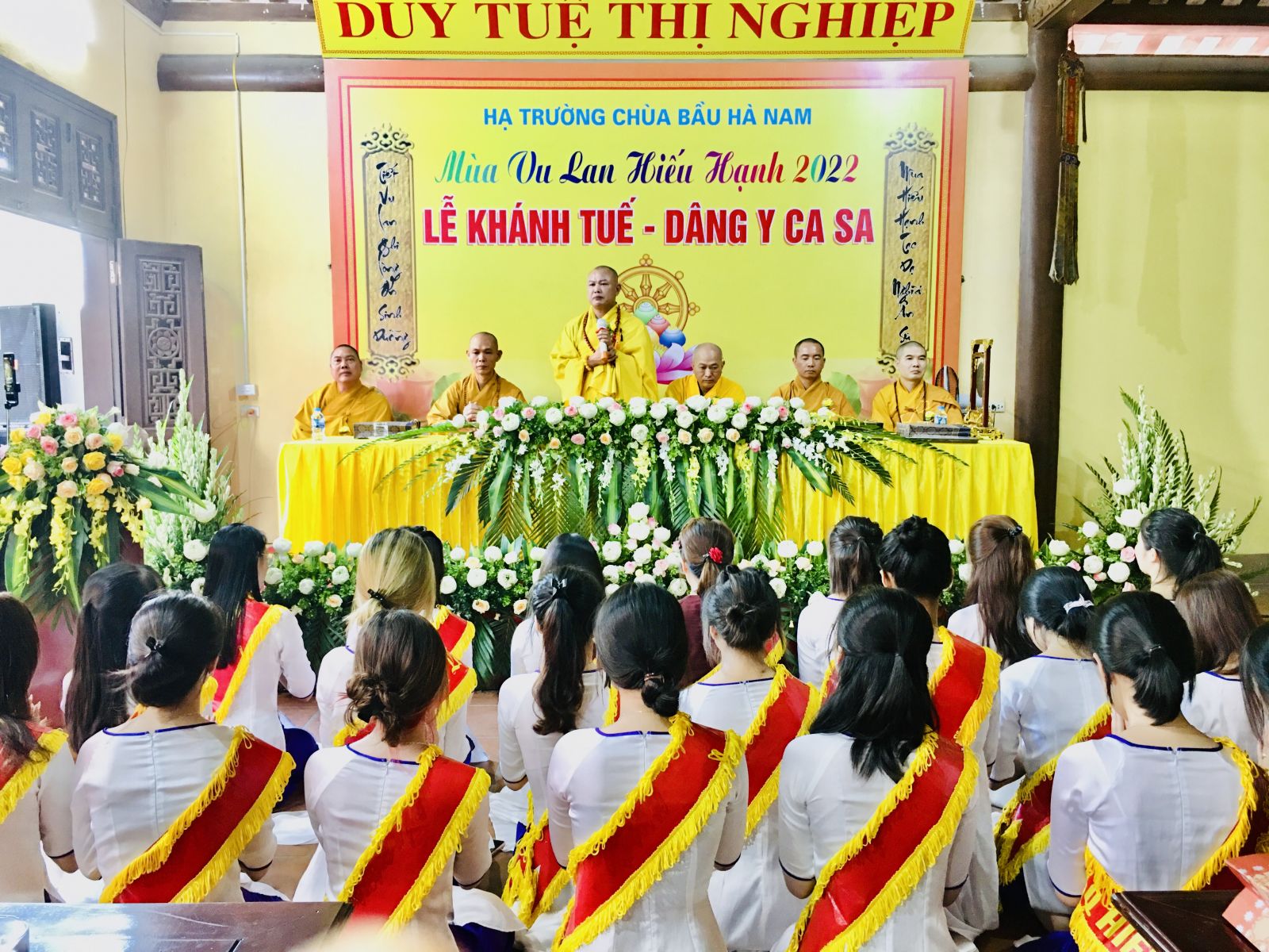 Trường Hạ Chùa Bầu, Phủ Lý Hà Nam diễn ra đại lễ dâng y Ca Sa, lễ Khánh Tuế.